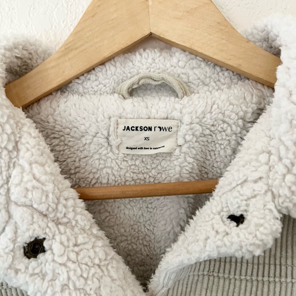 Jackson Rowe faux shearling flicker jacket, good condition, size XSmall - Picture 7 of 9